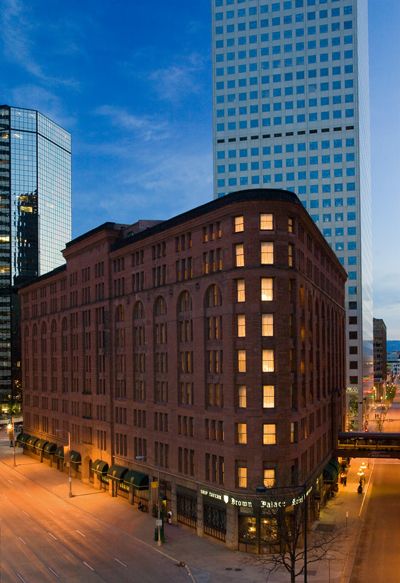 Denver's Brown Palace Hotel sits in the heart of downtown.